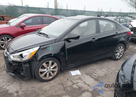 2014 Hyundai Accent Gls from USA, damaged, VIN KMHCU4AE4EU747406